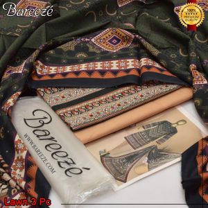 Bareeze Lawn,2025 Un-stitched Suit